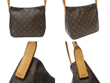 Load image into Gallery viewer, LOUIS VUITTON ルイヴィトン ルーピングMM ワンショルダーバッグ M51146 モノグラム PVC レザー ブラウン ゴールド金具 美品 中古 4b003678