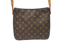 Load image into Gallery viewer, LOUIS VUITTON ルイヴィトン ルーピングMM ワンショルダーバッグ M51146 モノグラム PVC レザー ブラウン ゴールド金具 美品 中古 4b003679