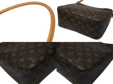 Load image into Gallery viewer, LOUIS VUITTON ルイヴィトン ルーピングMM ワンショルダーバッグ M51146 モノグラム PVC レザー ブラウン ゴールド金具 美品 中古 4b003679