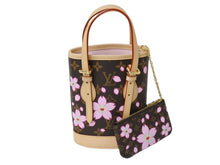 Load image into Gallery viewer, 新品未使用 LOUIS VUITTON LV × TM ルイヴィトン ナノ バケット ハンドバッグ M13417 モノグラム チェリーブロッサム 村上隆 中古 4b003680