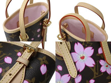 Load image into Gallery viewer, 新品未使用 LOUIS VUITTON LV × TM ルイヴィトン ナノ バケット ハンドバッグ M13417 モノグラム チェリーブロッサム 村上隆 中古 4b003680