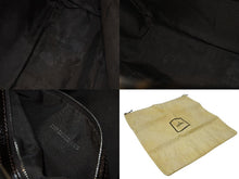 画像をギャラリービューアに読み込む, FENDI フェンディ マンマバケット ショルダーバッグ ズッカ柄 コットンキャンバス レザー ブラウン シルバー金具 美品 中古 4b003683