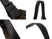 画像をギャラリービューアに読み込む, FENDI フェンディ ワンショルダーバッグ ハンドバッグ FF ズッカ柄 キャンバス レザー ブラウン ブラックメタル 美品 中古 4b003684