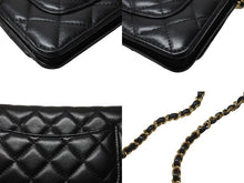 Load image into Gallery viewer, CHANEL シャネル ショルダーバッグ マトラッセ チェーンショルダーバッグ ラムスキン ブラック 27 番台 ブラック ラムスキン ゴールド金具 美品 中古 4b003686