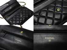 Load image into Gallery viewer, CHANEL シャネル ショルダーバッグ マトラッセ チェーンショルダーバッグ ラムスキン ブラック 27 番台 ブラック ラムスキン ゴールド金具 美品 中古 4b003686
