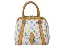 Load image into Gallery viewer, LOUIS VUITTON ルイヴィトン プリシラ ハンドバッグ M40096 モノグラム マルチカラー ホワイト 村上隆 美品 中古 4b003688