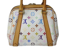 Load image into Gallery viewer, LOUIS VUITTON ルイヴィトン プリシラ ハンドバッグ M40096 モノグラム マルチカラー ホワイト 村上隆 美品 中古 4b003688
