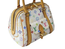 Load image into Gallery viewer, LOUIS VUITTON ルイヴィトン プリシラ ハンドバッグ M40096 モノグラム マルチカラー ホワイト 村上隆 美品 中古 4b003688