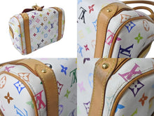 Load image into Gallery viewer, LOUIS VUITTON ルイヴィトン プリシラ ハンドバッグ M40096 モノグラム マルチカラー ホワイト 村上隆 美品 中古 4b003688