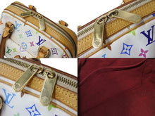 Load image into Gallery viewer, LOUIS VUITTON ルイヴィトン プリシラ ハンドバッグ M40096 モノグラム マルチカラー ホワイト 村上隆 美品 中古 4b003688