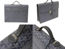 画像をギャラリービューアに読み込む, GOYARD ゴヤール ビジネスバッグ シープル フリーフケース グレー PVCレザー シルバー金具 美品 中古 4b003689