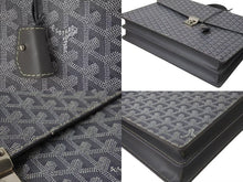 画像をギャラリービューアに読み込む, GOYARD ゴヤール ビジネスバッグ シープル フリーフケース グレー PVCレザー シルバー金具 美品 中古 4b003689