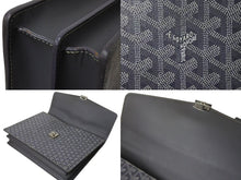 画像をギャラリービューアに読み込む, GOYARD ゴヤール ビジネスバッグ シープル フリーフケース グレー PVCレザー シルバー金具 美品 中古 4b003689