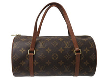 Load image into Gallery viewer, 極美品 LOUIS VUITTON ルイヴィトン パピヨン26 ハンドバッグ モノグラム M51366 筒型 モノグラムキャンバス ゴールド金具 ブラウン 中古 4b003690