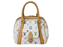 Load image into Gallery viewer, LOUIS VUITTON ルイヴィトン プリシラ ハンドバッグ M40096 モノグラム マルチカラー ホワイト 村上隆 美品 中古 4b003691