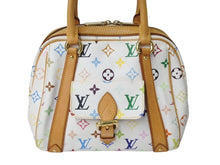 Load image into Gallery viewer, LOUIS VUITTON ルイヴィトン プリシラ ハンドバッグ M40096 モノグラム マルチカラー ホワイト 村上隆 美品 中古 4b003691