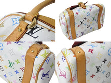 Load image into Gallery viewer, LOUIS VUITTON ルイヴィトン プリシラ ハンドバッグ M40096 モノグラム マルチカラー ホワイト 村上隆 美品 中古 4b003691