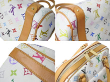 Load image into Gallery viewer, LOUIS VUITTON ルイヴィトン プリシラ ハンドバッグ M40096 モノグラム マルチカラー ホワイト 村上隆 美品 中古 4b003691