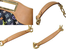 Load image into Gallery viewer, LOUIS VUITTON ルイヴィトン ショルダーバッグ ジュディMM 村上隆 M40256 モノグラムマルチカラー ブラック 美品 中古 4b003692
