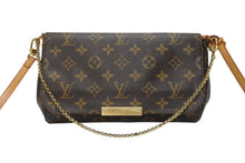 画像をギャラリービューアに読み込む, LOUIS VUITTON ルイヴィトン モノグラム フェイボリットMM ショルダーバッグ M40718 ブラウン ゴールド金具 美品 中古 4b003696