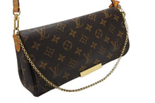 画像をギャラリービューアに読み込む, LOUIS VUITTON ルイヴィトン モノグラム フェイボリットMM ショルダーバッグ M40718 ブラウン ゴールド金具 美品 中古 4b003696