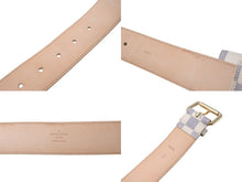 Load image into Gallery viewer, 極美品 LOUIS VUITTON ルイヴィトン ダミエ アズール サンチュール ポシェット ベルト M9835V ホワイト ゴールド金具 中古 4b003698