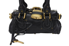 Load image into Gallery viewer, Chloe クロエ ハンドバッグ パディントン ワンショルダーバッグ ブラック レザー 7ESA02 ゴールド金具 美品 中古 4b003699