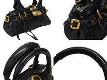 Load image into Gallery viewer, Chloe クロエ ハンドバッグ パディントン ワンショルダーバッグ ブラック レザー 7ESA02 ゴールド金具 美品 中古 4b003699