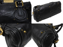 Load image into Gallery viewer, Chloe クロエ ハンドバッグ パディントン ワンショルダーバッグ ブラック レザー 7ESA02 ゴールド金具 美品 中古 4b003699