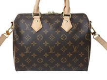 Load image into Gallery viewer, 極美品 LOUIS VUITTON ルイヴィトン スピーディー バンドリエール 25 ハンドバッグ ショルダーバッグ 2way M46977 ブラウン モノグラムキャンバス レザー 中古 4b003704