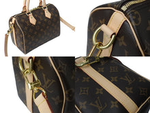 Load image into Gallery viewer, 極美品 LOUIS VUITTON ルイヴィトン スピーディー バンドリエール 25 ハンドバッグ ショルダーバッグ 2way M46977 ブラウン モノグラムキャンバス レザー 中古 4b003704