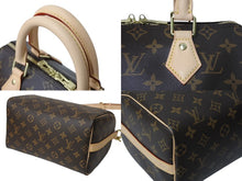 Load image into Gallery viewer, 極美品 LOUIS VUITTON ルイヴィトン スピーディー バンドリエール 25 ハンドバッグ ショルダーバッグ 2way M46977 ブラウン モノグラムキャンバス レザー 中古 4b003704