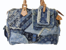 Load image into Gallery viewer, 極美品 LOUIS VUITTON ルイヴィトン スピーディ30 ハンドバッグ M95380 モノグラムデニム パッチワーク インディゴ 中古 4b003705
