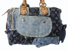 Load image into Gallery viewer, 極美品 LOUIS VUITTON ルイヴィトン スピーディ30 ハンドバッグ M95380 モノグラムデニム パッチワーク インディゴ 中古 4b003705