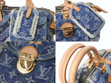 Load image into Gallery viewer, 極美品 LOUIS VUITTON ルイヴィトン スピーディ30 ハンドバッグ M95380 モノグラムデニム パッチワーク インディゴ 中古 4b003705