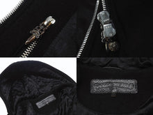 画像をギャラリービューアに読み込む, CHROME HEARTS クロムハーツ ダガージップ フーデッドロングコート サイズM カシミヤ クロスボール ボロチップ 美品 中古 4b003713