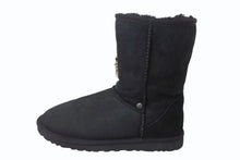 画像をギャラリービューアに読み込む, 極美品 CHROME HEARTS クロムハーツ UGG アグ ムートンブーツ CHクロス シープスキン シルバー925 ブラック サイズ26cm 中古 4b003715