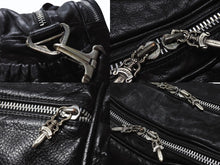 Load image into Gallery viewer, CHROME HEARTS クロムハーツ ダイパーバッグ BSフレア 2WAYバッグ マザーバック レザー シルバー925 ブラック 美品 中古 4b003716