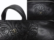 Load image into Gallery viewer, CHROME HEARTS クロムハーツ ダイパーバッグ BSフレア 2WAYバッグ マザーバック レザー シルバー925 ブラック 美品 中古 4b003716