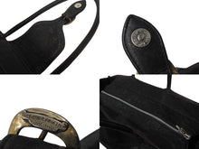 画像をギャラリービューアに読み込む, CHROME HEARTS クロムハーツ JET SET トートバッグ ボストンバッグ クロスパッチ レザー シルバー925 ブラック 美品 中古 4b003717