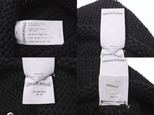 Load image into Gallery viewer, CHROME HEARTS クロムハーツ ラージクロス ビーニー ニット帽 カシミヤ シルバー925 カーフレザー ブラック ONE SIZE 美品 中古 4b003722