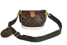 画像をギャラリービューアに読み込む, LOUIS VUITTON ルイヴィトン モノグラム ミュルティポシェット アクセソワール カーキ ショルダーバッグ M44813 美品 中古 4b003725