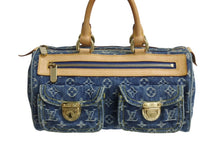 Load image into Gallery viewer, LOUIS VUITTON ルイヴィトン ネオスピーディ ハンドバッグ M95019 モノグラム デニム インディゴブルー ゴールド金具 美品 中古 4b003726