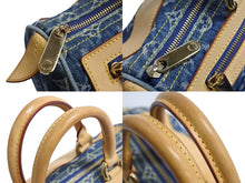 Load image into Gallery viewer, LOUIS VUITTON ルイヴィトン ネオスピーディ ハンドバッグ M95019 モノグラム デニム インディゴブルー ゴールド金具 美品 中古 4b003726