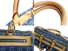 Load image into Gallery viewer, LOUIS VUITTON ルイヴィトン ネオスピーディ ハンドバッグ M95019 モノグラム デニム インディゴブルー ゴールド金具 美品 中古 4b003726