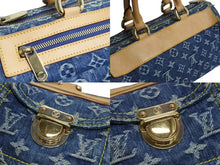 Load image into Gallery viewer, LOUIS VUITTON ルイヴィトン ネオスピーディ ハンドバッグ M95019 モノグラム デニム インディゴブルー ゴールド金具 美品 中古 4b003726