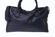 画像をギャラリービューアに読み込む, BALENCIAGA バレンシアガ The City ザ シティ 2WAY ハンドバッグ ネイビー 紺色 115748 レザー ショルダー 鞄 良品 中古 4b003728