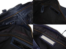 画像をギャラリービューアに読み込む, BALENCIAGA バレンシアガ The City ザ シティ 2WAY ハンドバッグ ネイビー 紺色 115748 レザー ショルダー 鞄 良品 中古 4b003728