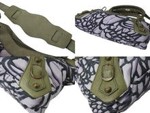 画像をギャラリービューアに読み込む, BALENCIAGA バレンシアガ 花柄 The City ザシティ 2WAY ハンドバッグ レザー ナイロン グリーン ワンショルダー 良品 中古 4b003730