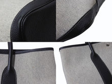 画像をギャラリービューアに読み込む, HERMES エルメス ハンドバッグ ハンドバッグ ガーデンパーティPM トワルアッシュ ベージュ 美品 中古 4b003731